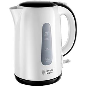 Russell Hobbs Bollitore Elettrico My Breakfast 1,7 L 2200 W, Filtro Anticalcare Rimovibile e Lavabile, Spegnimento Automatico, Base Girevole 360°, Plastica Bianco - 25070-70