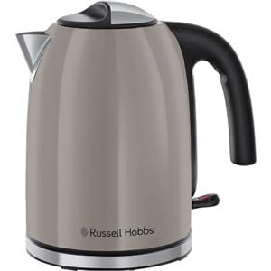 Russell Hobbs Bollitore Elettrico [1,7L, 2400W] Colours Plus Mocha (Acciaio inox, Ebollizione rapida, Indicatore acqua, Filtro anticalcare, Risparmio energetico, Beccuccio Perfect Pour) 28511-70