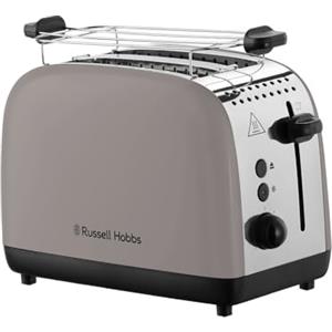 Russell Hobbs Tostapane 2 Fette Colours Plus Moka (6 livelli di doratura, Acciaio inox, Fessure lunghe, Tecnologia Fast Toast, High Lift, Scaldabrioche,Scongela/Riscalda/Annulla, 1600W) 26931-56