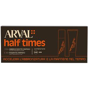 ARVAL Half Times Kit Abbronzante Rapido SPF 6 - 5 Flaconi da 10 ml 5 Tubetti Fissante Rapido