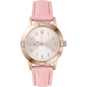 AOOSU Orologio da Donna Elegante, Orologi da Donna in Pelle con Cinturino, Orologio da Donna con Diamanti, Classico Casual da Lavoro, Quarzo Analogico