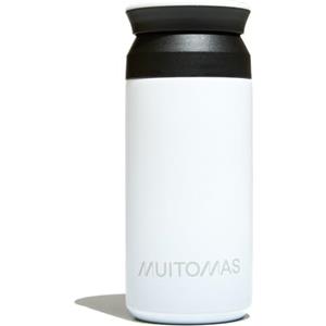 Muitomas Borraccia Termica 350ml, Leggera e Portatile in Acciaio, Design Elegante con Chiusura Ermetica, Colore Bianco