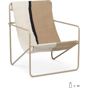 Ferm Living Poltrona Lounge Desert - Design Modernista in Tessuto Riciclato Beige