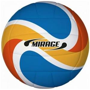 Generico Mirage Pallone da Pallavolo, Design Multicolore Blu Arancio Giallo, Pallone da Beach Volley