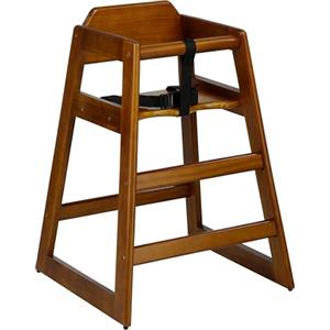 Totò Piccinni SEGGIOLONE IMPILABILE Bimbo Pappa in Legno, con Protezione, Stabile e Sicuro (Noce, Massello)