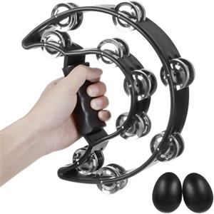 Giutsaull Tamburelli Mezzaluna, Tamburello Strumento Musicale, Tamburello a Percussione per Studenti Campanelle, Per L'Educazione Della Prima Infanzia, Corsi di Musica, Tamburello, Spettacoli Scolastici