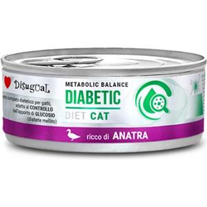 Disugual Alimento Umido Dietetico per Gatti Diabetici - Anatra 85 gr