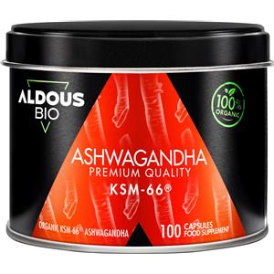Aldous Bio Ashwagandha KSM-66 - Integratore Biologico 600mg per Stress, Sonno e Energia - 100 Capsule Alta Potenza