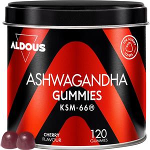 Aldous Bio Ashwagandha Gommose - 120 Caramelle Antistress e Relax con KSM-66, Vegan e Alta Concentrazione