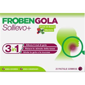COOPER FROBEN GOLA SOLLIEVO - Pastiglie gommose per mal di gola, 20 pezzi con Ectoin