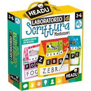 Headu Laboratorio di Scrittura Montessori - Leggere e Scrivere con 3 Metodi - Gioco Educativo 3-6 Anni