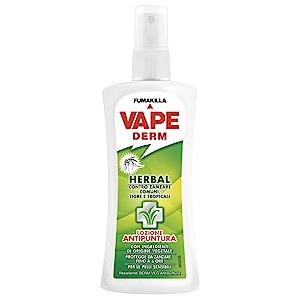 COSWELL Vape Derm Herbal Lozione Antipuntura 100ml - Protezione Efficace fino a 8 Ore, Ideale per Pelli Sensibili
