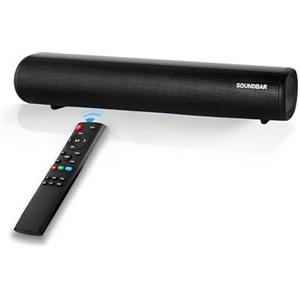 Winnes Soundbar TV Mini Casse per PC/TV Altoparlante Audio Bluetooth per Home Cinema con 3 modalità EQ,Subwoofer Wireless,Telecomando/Ingresso Ottica+ AUX+ USB+ HDMI+RCA e kit di Montaggio a Parete
