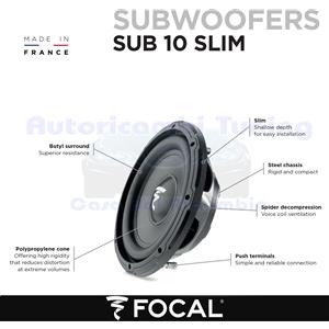 Focal SUB10 SLIM - Subwoofer Compatto da 10