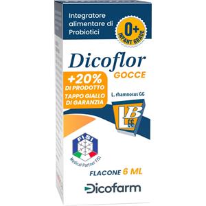 Dicoflor - Gocce Probiotiche 6 ml per l'Equilibrio della Flora Batterica Intestinale