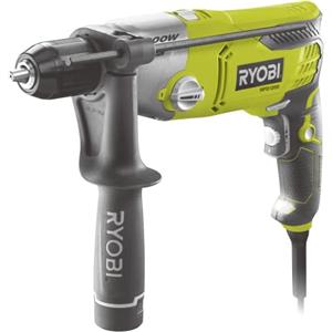 Ryobi Trapano a Percussione RPD1200-K 1200W con Mandrino Autoserrante, 2 Velocità, Variatore Elettronico e Luce LED