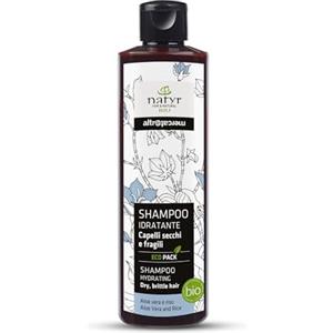 NATYR - Altromercato - Shampoo idratante- capelli secchi e fragili- Aloe Vera e Riso - Shampoo Naturale Biologico - 250 ml - bio