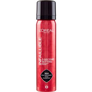 L'Oréal Paris Infaillible 3-Second Setting Spray 75 ml - Fissante Trucco No Transfer, Asciugatura Rapida e Tenuta Fino a 36 Ore