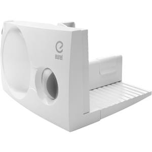 EUREL RS46 Affettatrice elettrica bianca - Tagliapane pieghevole con lama in acciaio inox Ø 170 mm - Vassoio da portata, velocità lama regolabile, 0 - 17 mm, senza BPA, EcoDrive 80 W DC