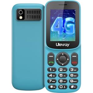 uleway 4G Telefono Cellulare per Anziani, Cellulari Anziani con Tasti Grandi, Supporto SIM Doppio, LCD da 1,77 pollici, Chiamata Rapida, Volume Alto, Torcia, Ricarica USB-C