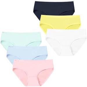 HAGOT Confezione da 6 Slip Mutande Ragazza Elasticizzato per la Fascia età 10-12 Anni