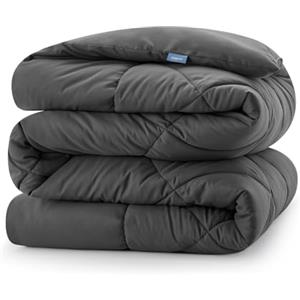 CozyLux Piumino Letto Singolo 140x200 cm per 4 Stagioni, Piumone in Microfibra 300 g/m², Trapunta Invernale 140 x 200, Morbido, Caldo e Traspirante, Lavabile in Lavatrice, 200x140, Grigio