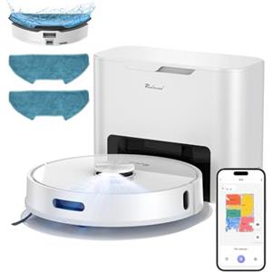 Redroad R10 Robot Aspirapolvere Lavapavimenti con Mappatura, Lava e Aspira Pavimenti, 4L Svuotamento Automatico Polvere, Doppia Navigazione LiDAR +IMU, Zone No-Go e Muri Virtuali, Controllo APP&Alexa&Google