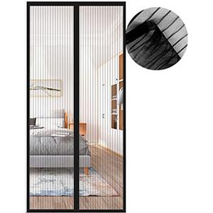 Meet Beauty Zanzariera Magnetica per Porte, Zanzariera 85x225 cm, Nero Zanzariere Porte Chiusura Automatica, Facile da Installare, per Porta Finestra Balcone Soggiorno