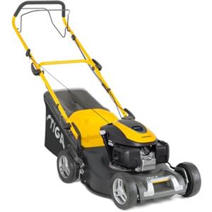 STIGA Tagliaerba a trazione STIGA Combi 48 S H, motore Honda da 145 cc, larghezza di taglio di 46 cm, raccoglitore dell'erba da 60 l, raccolta 3 in 1, mulching e scarico posteriore