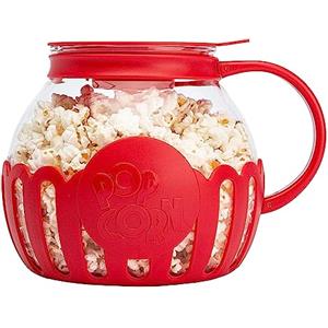 Whrcy Macchina Per Popcorn Da Microonde,contenitore Pop Corn Microonde In Vetro Borosilicato E Senza BPA | Popcorn Sani, Senza Grassi, Stile Film | Basso Contenuto Calorico | Lavabile In Lavastoviglie