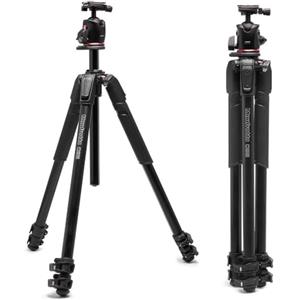 Manfrotto 055XPRO AS, Treppiede Fotocamera, 3 Sezioni in Alluminio, Kit-Foto Testa a Sfera XPRO, Colonna 90 gradi, Carico fino a 15 kg, Piastra Arca-Swiss, per DSLR/Mirrorless, Cavalletto Fotografico