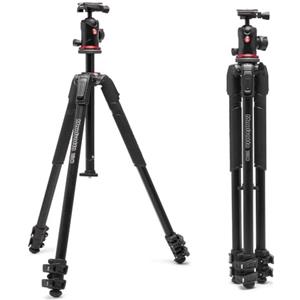 Manfrotto 190X AS, Treppiede per Fotocamera a 3 Sezioni in Alluminio, Kit-Foto con Testa a Sfera, Carico max 10kg, Piastra Arca-Swiss, Quick Power Lock, per DSLR/Mirrorless, Cavalletto Fotografico