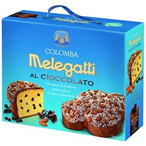 Melegatti Colomba Al Cioccolato Melegatti, Senza Canditi, Con Gocce Di Cioccolato Fondente, Glassa Al Cacao, Mandorle E Granella Di Zucchero, 750 gr