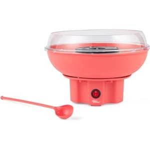 Giles & Posner Macchina per Zucchero Filato - Macchina per Zucchero Filato in Stile Luna Park, Zucchero Filato in pochi minuti, Piedini Antiscivolo, Cucchiaio e Bastoncini Inclusi, Ciotola da 26,5 cm