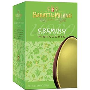 Amanti taste and passion Uovo Cremino Doppio Strato | Cioccolato Gianduja | Cioccolata Bianca al Pistacchio | Baratti & Milano | 250 Gr | Uova di Pasqua | Idea Regalo Pasquale