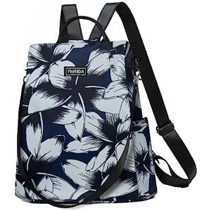 Fmeida Zaino Donna Borsa Antifurto, Nylon Impermeabile Casual Borsa Zainetto Donna Tracolla Spalla Borse Per Scuola Viaggio