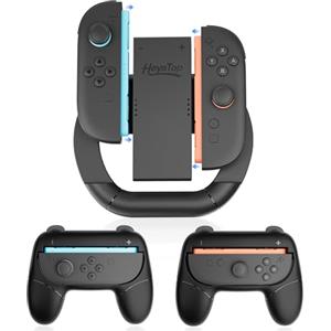 HEYSTOP Grip per Nintendo Switch 2 Joycon,Set di Cover per JoyCon Comfort Grip 3 in 1,Accessori per Controller di Gioco Perfetti per Giochi di Corse Gioco Compatibile con Nintendo Switch 2 Controller