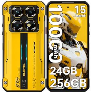 OUKITEL WP60 Rugged Smartphone 5G - 24(8+16)GB+256GB/2TB 7,2"HD+ 120Hz Telefono Indistruttibile - 108MP+32MP 95dB Altoparlante Impermeabile 10000mAh (45W)Android 15 Octa-Core/BT5.2/NFC/OTG/GPS Giallo