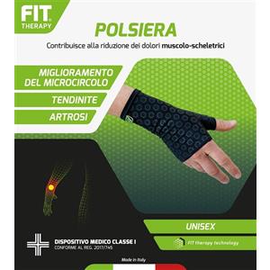 D.FENSTEC Polsiera Fit Therapy Nero M - Tessuto Elasticizzato per Sollievo Doloroso e Recupero Funzionale