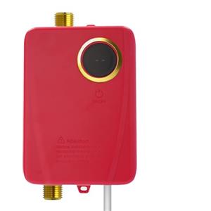 LUNICASHA Mini Caldaia Elettrica Scaldabagno Istantaneo Basso Consumo 220 V, Scaldabagno Istantaneo da Cucina Senza Serbatoio, Scalda Acqua per Bagno, Cucina, Rosso Lavato, 3500 W