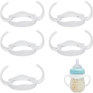 Futuhada 5 Pezzi Maniglie Biberon per philips avent, Impugnatura per Biberon in Plastica Standard Presa Facile, Bambini Manici di Biberon, Maniglia Accessori per Biberon Collo Largo