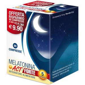F&F SRL Melatonina Act Forte + 5 Complex Integratore 90 Compresse