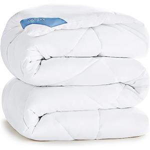 CozyLux Piumone Matrimoniale 240x260 cm per 4 Stagioni, Trapunta Invernale 240 x 260, Piumone Letto in Microfibra 300 g/m², Morbido, Caldo e Traspirante, Lavabile in Lavatrice, 260x240, Bianco