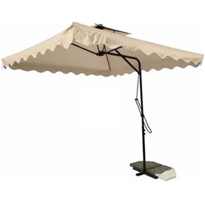 GARDENIA Ombrellone da Giardino Decentrato 2,5x2,5 m - Palo in Metallo con Chiusura a Leva, Base a Croce e Sistema Air Vent - Ideale per Piscina, Terrazzo e Arredo Esterno