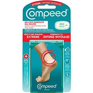 Compeed Cerotti per Vesciche Extreme - 5 Pezzi, Sollievo Immediato e Tecnologia Idrocolloide per Sport