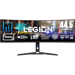 Lenovo Legion R45w-30 Monitor Gaming Curvo 44.5 DQHD (5120x1440), VA, 1ms, 165Hz (Overclock 170Hz), Altoparlanti, Regolabile, AMD FreeSync Premium Pro, HDMI 2.1 + DP + USB-C