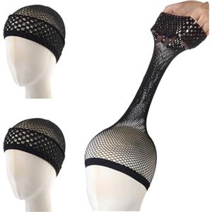 MYKURS Cuffia per Parrucca a Rete per Capelli Lunghi e Spessi, Retina per Capelli Notte, Cuffia Sotto Parrucca, 2 Pezzi