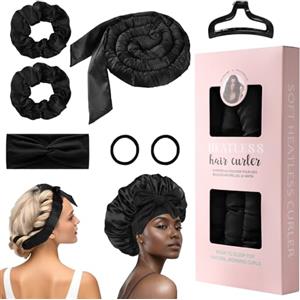 GeeRic 8pcs Bigodini Capelli Senza Calore,GeeRic Bigodino per Boccoli+Berretto+Fasce+Mollettone Capelli+Elastici Flessibile Boccoli Arricciacapelli a Capello Medi/Lunghi DIY Salone Strumento a Styling Sonno