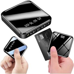 NF ROADTOLOVE Batteria esterna 10000 mAh ricarica rapida - Power Bank portatile con display LED - Mini caricatore portatile USB iPhone 15 14 13 12 Samsung Xiaomi Huawei - Powerbank compatta ad alta capacità per