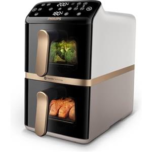 Philips FRIGGITRICE AD ARIA DUALSTACKED 1OL CON FUNZIONE VERTICALE BIANCO CREMA